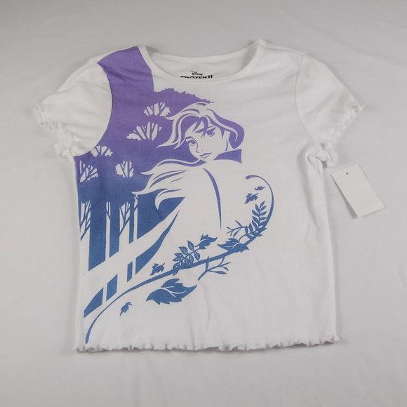 New Frozen Anna Crop Top T-Shirt - Picture 1 of 7